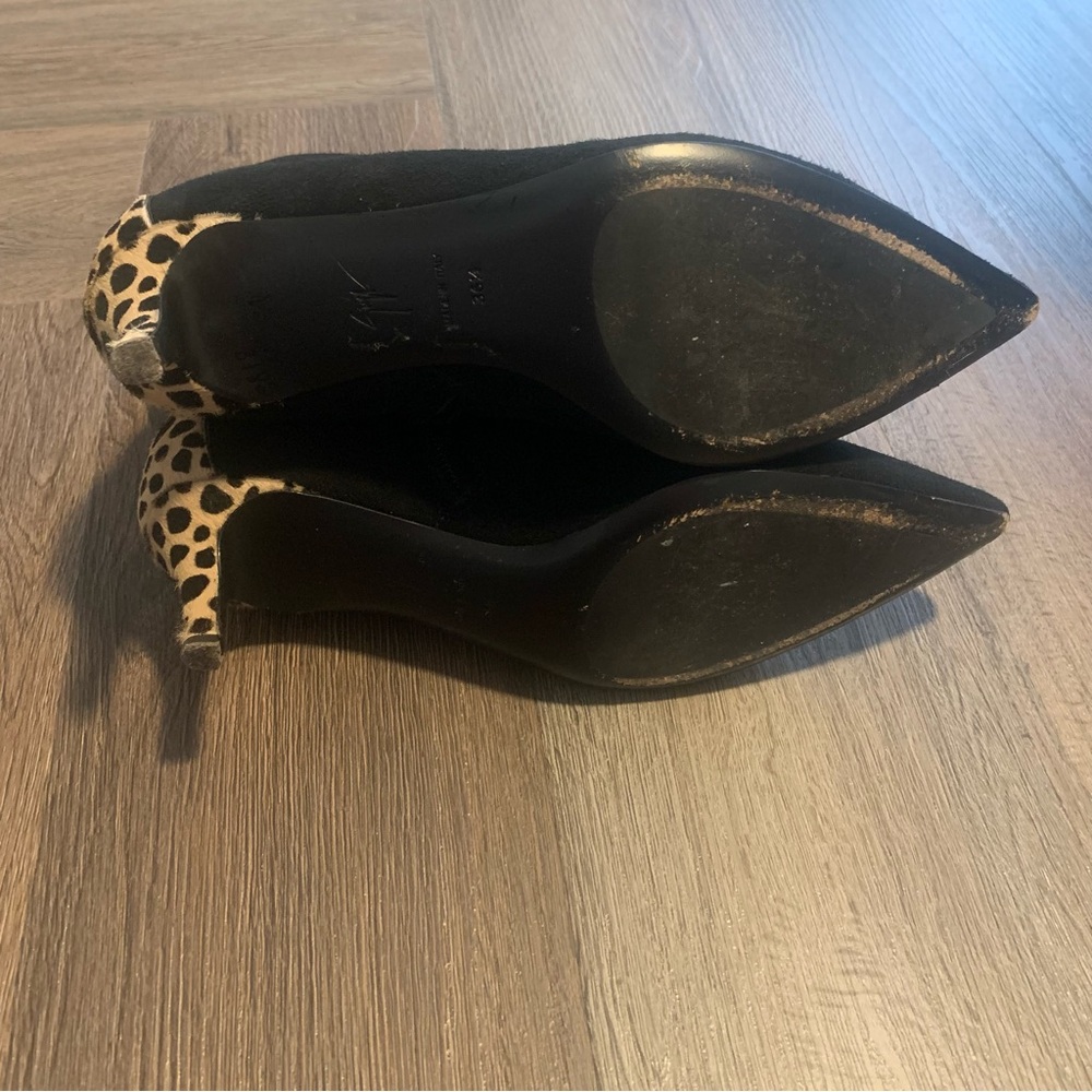 Giuseppe Zanotti Kitten Heel Ankle Boots Sz EU 36.5 US 6.5 - 7 Animal Print BLK - Picture 10 of 13